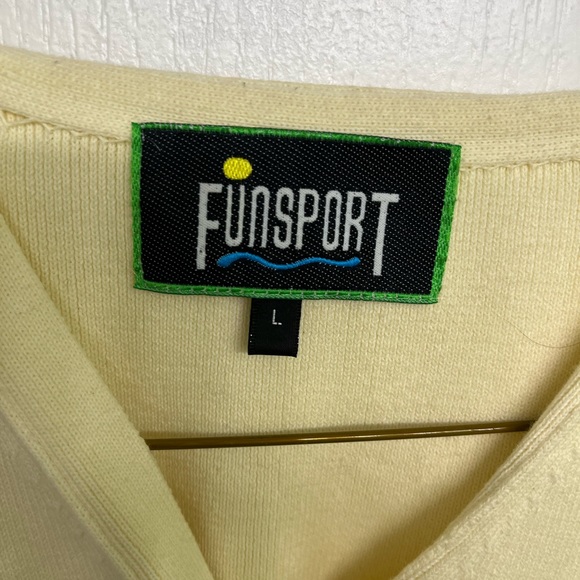 Funsport Women’s ‘Shades of Yellow’ 100% Cotton Short Sleeved Cardigan Size L - Picture 5 of 7